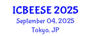 International Conference on Biological, Ecological and Environmental Sciences, and Engineering (ICBEESE) September 04, 2025 - Tokyo, Japan