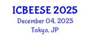 International Conference on Biological, Ecological and Environmental Sciences, and Engineering (ICBEESE) December 04, 2025 - Tokyo, Japan