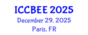 International Conference on Chemical, Biological and Environmental Engineering (ICCBEE) December 29, 2025 - Paris, France