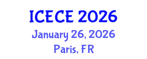 International Conference on Electrical and Communication Engineering (ICECE) January 26, 2026 - Paris, France