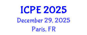 International Conference on Precision Engineering (ICPE) December 29, 2025 - Paris, France