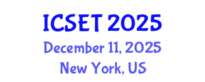 International Conference on Software Engineering and Technology (ICSET) December 11, 2025 - New York, United States