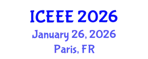 International Conference on Environmental and Ecological Engineering (ICEEE) January 26, 2026 - Paris, France