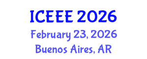 International Conference on Environmental and Ecological Engineering (ICEEE) February 23, 2026 - Buenos Aires, Argentina