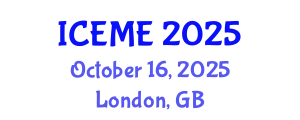 International Conference on Electrical and Mechatronics Engineering (ICEME) October 16, 2025 - London, United Kingdom