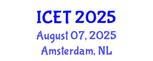 International Conference on Educational Technology (ICET) August 07, 2025 - Amsterdam, Netherlands