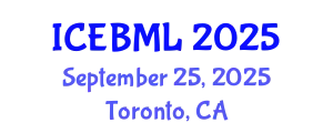 International Conference on e-Education, e-Business, e-Management and e-Learning (ICEBML) September 25, 2025 - Toronto, Canada