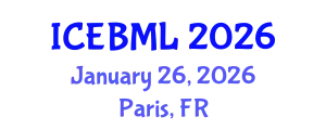 International Conference on e-Education, e-Business, e-Management and e-Learning (ICEBML) January 26, 2026 - Paris, France