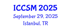 International Conference on Computer Science and Mathematics (ICCSM) September 29, 2025 - Istanbul, Turkey