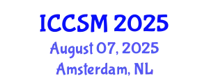 International Conference on Computer Science and Mathematics (ICCSM) August 07, 2025 - Amsterdam, Netherlands