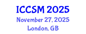 International Conference on Computer Science and Mathematics (ICCSM) November 27, 2025 - London, United Kingdom