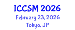 International Conference on Computer Science and Mathematics (ICCSM) February 23, 2026 - Tokyo, Japan