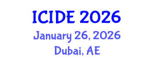 International Conference on Industrial Design Engineering (ICIDE) January 26, 2026 - Dubai, United Arab Emirates