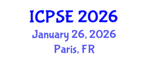International Conference on Pharmaceutical Science and Engineering (ICPSE) January 26, 2026 - Paris, France
