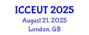 International Conference on Combustion, Energy Utilisation and Thermodynamics (ICCEUT) August 21, 2025 - London, United Kingdom