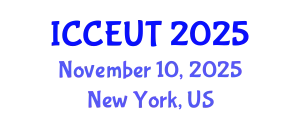 International Conference on Combustion, Energy Utilisation and Thermodynamics (ICCEUT) November 10, 2025 - New York, United States