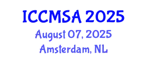 International Conference on Computational Modeling, Simulation and Analysis (ICCMSA) August 07, 2025 - Amsterdam, Netherlands