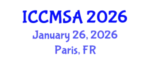 International Conference on Computational Modeling, Simulation and Analysis (ICCMSA) January 26, 2026 - Paris, France