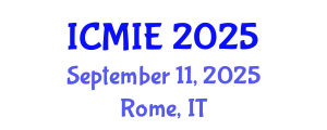 International Conference on Mechanical and Industrial Engineering (ICMIE) September 11, 2025 - Rome, Italy