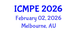 International Conference on Mechanical and Production Engineering (ICMPE) February 02, 2026 - Melbourne, Australia