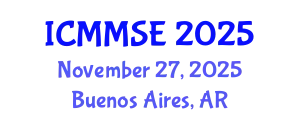 International Conference on Metallurgy, Materials Science and Engineering (ICMMSE) November 27, 2025 - Buenos Aires, Argentina