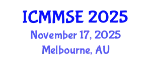 International Conference on Metallurgy, Materials Science and Engineering (ICMMSE) November 17, 2025 - Melbourne, Australia