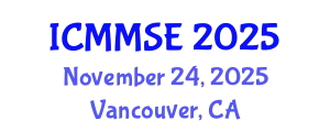 International Conference on Metallurgy, Materials Science and Engineering (ICMMSE) November 24, 2025 - Vancouver, Canada