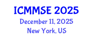 International Conference on Metallurgy, Materials Science and Engineering (ICMMSE) December 11, 2025 - New York, United States