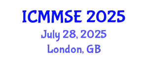 International Conference on Metallurgy, Materials Science and Engineering (ICMMSE) July 28, 2025 - London, United Kingdom