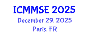 International Conference on Metallurgy, Materials Science and Engineering (ICMMSE) December 29, 2025 - Paris, France