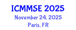 International Conference on Metallurgy, Materials Science and Engineering (ICMMSE) November 24, 2025 - Paris, France