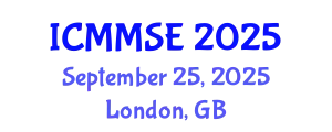 International Conference on Metallurgy, Materials Science and Engineering (ICMMSE) September 25, 2025 - London, United Kingdom