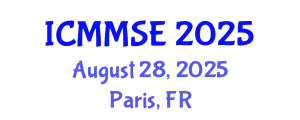 International Conference on Metallurgy, Materials Science and Engineering (ICMMSE) August 28, 2025 - Paris, France