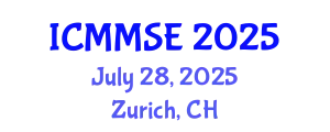 International Conference on Metallurgy, Materials Science and Engineering (ICMMSE) July 28, 2025 - Zurich, Switzerland