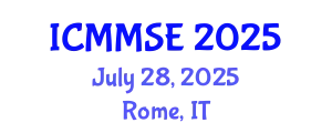 International Conference on Metallurgy, Materials Science and Engineering (ICMMSE) July 28, 2025 - Rome, Italy