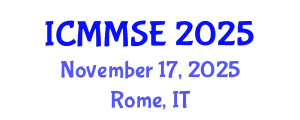 International Conference on Metallurgy, Materials Science and Engineering (ICMMSE) November 17, 2025 - Rome, Italy