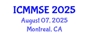 International Conference on Metallurgy, Materials Science and Engineering (ICMMSE) August 07, 2025 - Montreal, Canada