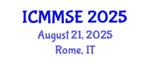 International Conference on Metallurgy, Materials Science and Engineering (ICMMSE) August 21, 2025 - Rome, Italy