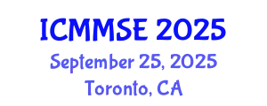 International Conference on Metallurgy, Materials Science and Engineering (ICMMSE) September 25, 2025 - Toronto, Canada