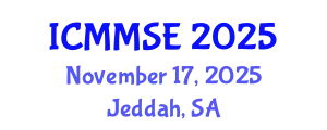 International Conference on Metallurgy, Materials Science and Engineering (ICMMSE) November 17, 2025 - Jeddah, Saudi Arabia