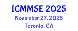 International Conference on Metallurgy, Materials Science and Engineering (ICMMSE) November 27, 2025 - Toronto, Canada