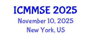 International Conference on Metallurgy, Materials Science and Engineering (ICMMSE) November 10, 2025 - New York, United States