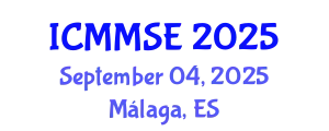 International Conference on Metallurgy, Materials Science and Engineering (ICMMSE) September 04, 2025 - Málaga, Spain