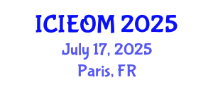 International Conference on Industrial Engineering and Operations Management (ICIEOM) July 17, 2025 - Paris, France