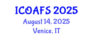International Conference on Organic Agriculture and Food Security (ICOAFS) August 14, 2025 - Venice, Italy