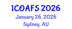 International Conference on Organic Agriculture and Food Security (ICOAFS) January 26, 2026 - Sydney, Australia