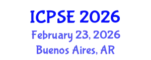 International Conference on Power Systems Engineering (ICPSE) February 23, 2026 - Buenos Aires, Argentina
