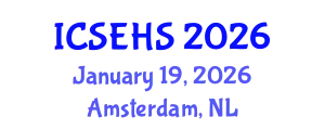 International Conference on Sport, Exercise and Health Sciences (ICSEHS) January 19, 2026 - Amsterdam, Netherlands