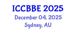 International Conference on Computational Biology and Biomedical Engineering (ICCBBE) December 04, 2025 - Sydney, Australia