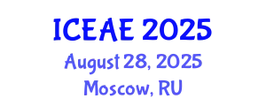 International Conference on Ecological and Agricultural Engineering (ICEAE) August 28, 2025 - Moscow, Russia